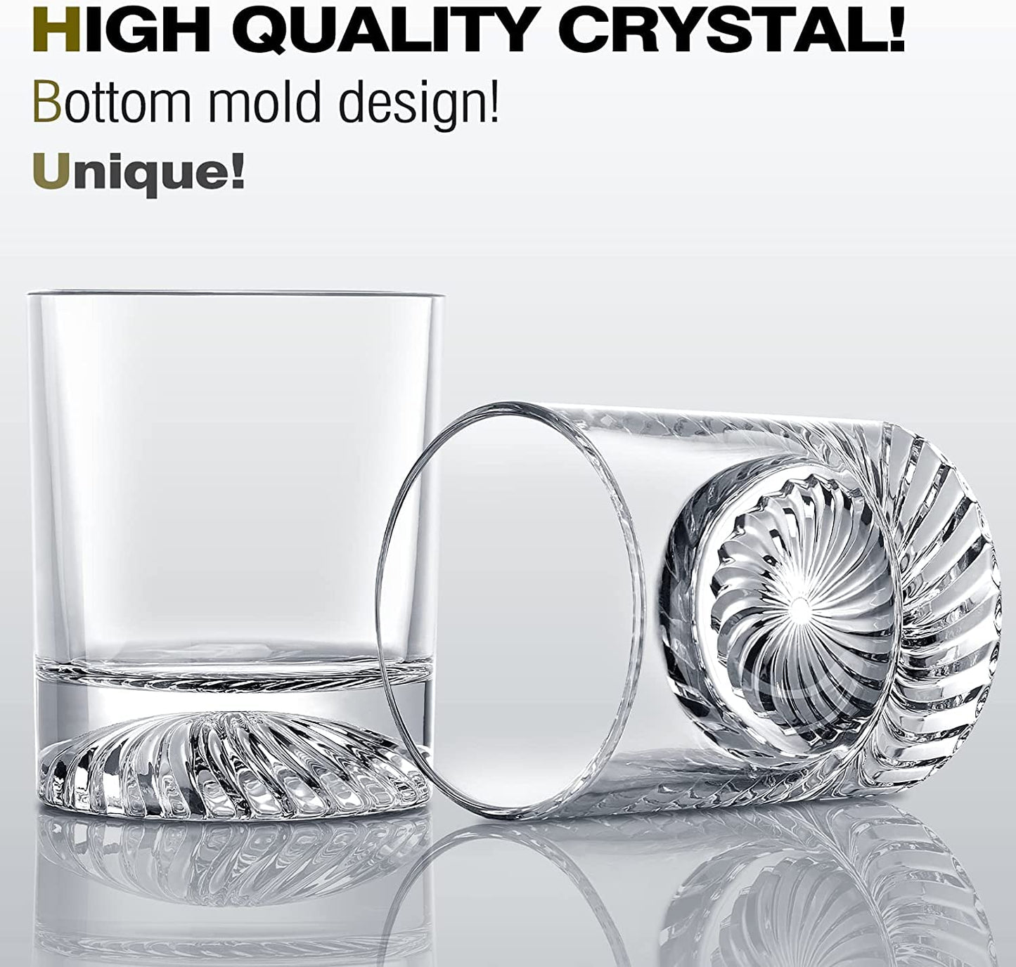 OPAYLY Whiskey Glasses Old Fashioned Glasses Set of 6 12oz Rocks Glasses Gift for Men Women Drinking Bourbon Scotch Cocktails Rum Cognac Vodka at Home Bar