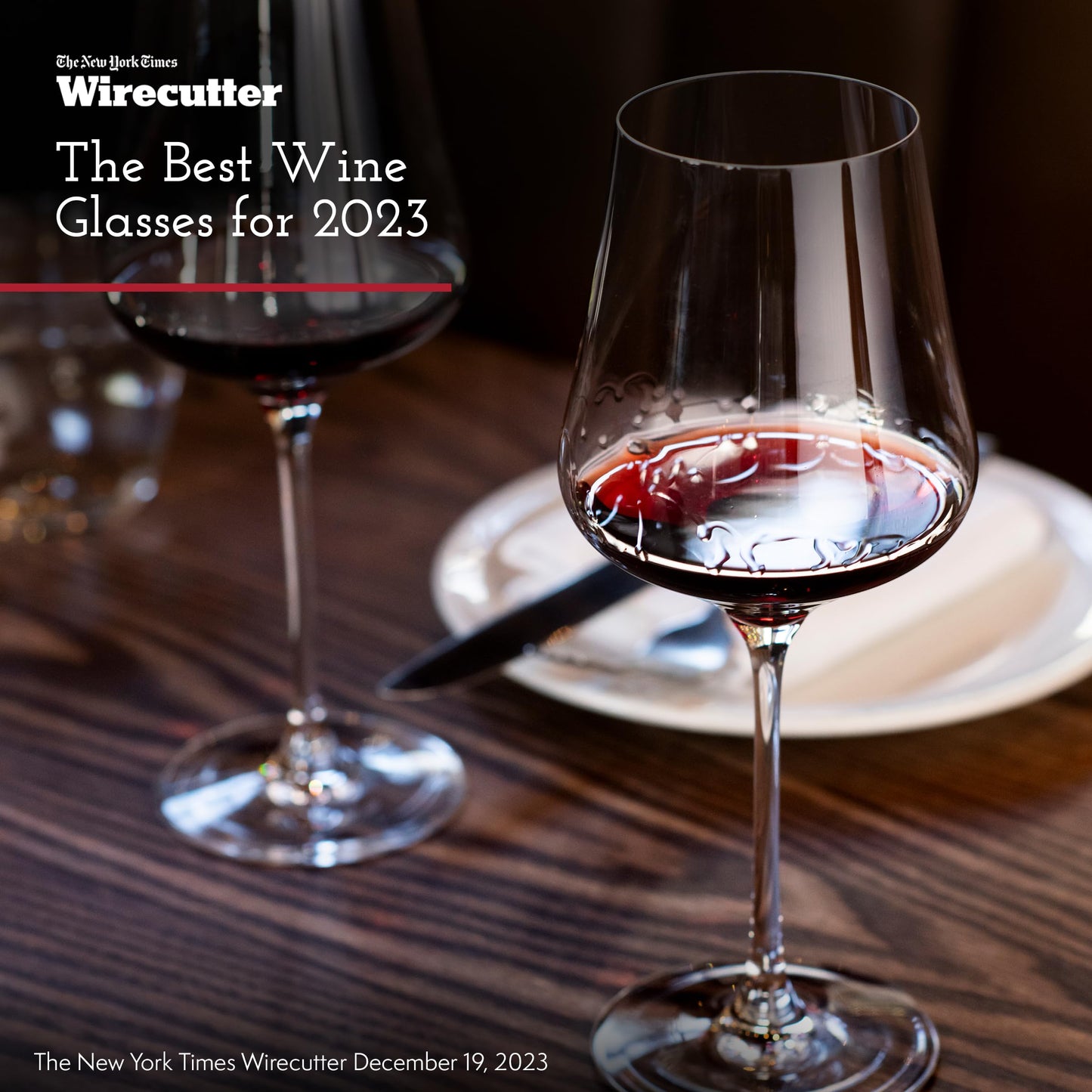 Gabriel-Glas StandArt Crystal Wine Glasses, Set of 2 with Gift Box - Premium, Universal Wine Glass for Red and White Wine - Dishwasher Safe, Lead-Free, 16 oz.