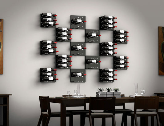Ultra Fusion Panel Wine Rack— AlumaSteel (3 to 9 Bottles)
