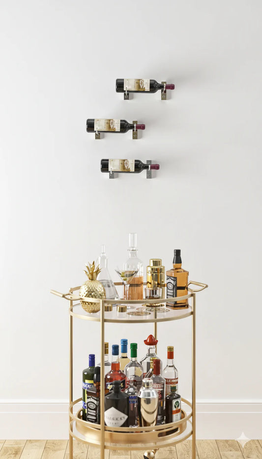 Vintage View W Series Wine Rack 1-3 Bottle Wall Mounted Metal Wine Storage