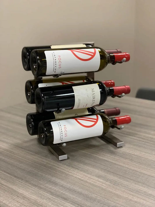 Vintage View W Series Mini Metal Table Top Wine Rack