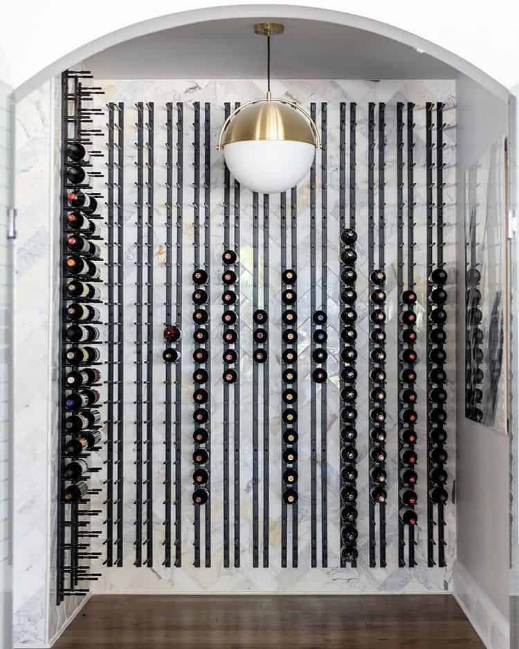 Ultra Straight Wall Rails 1 Ft Metal Wine Rack