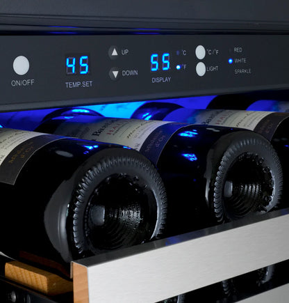 Allavino 24" Wide FlexCount II Tru-Vino 56 Bottle Single or Dual Zone Stainless Steel Wine Refrigerator