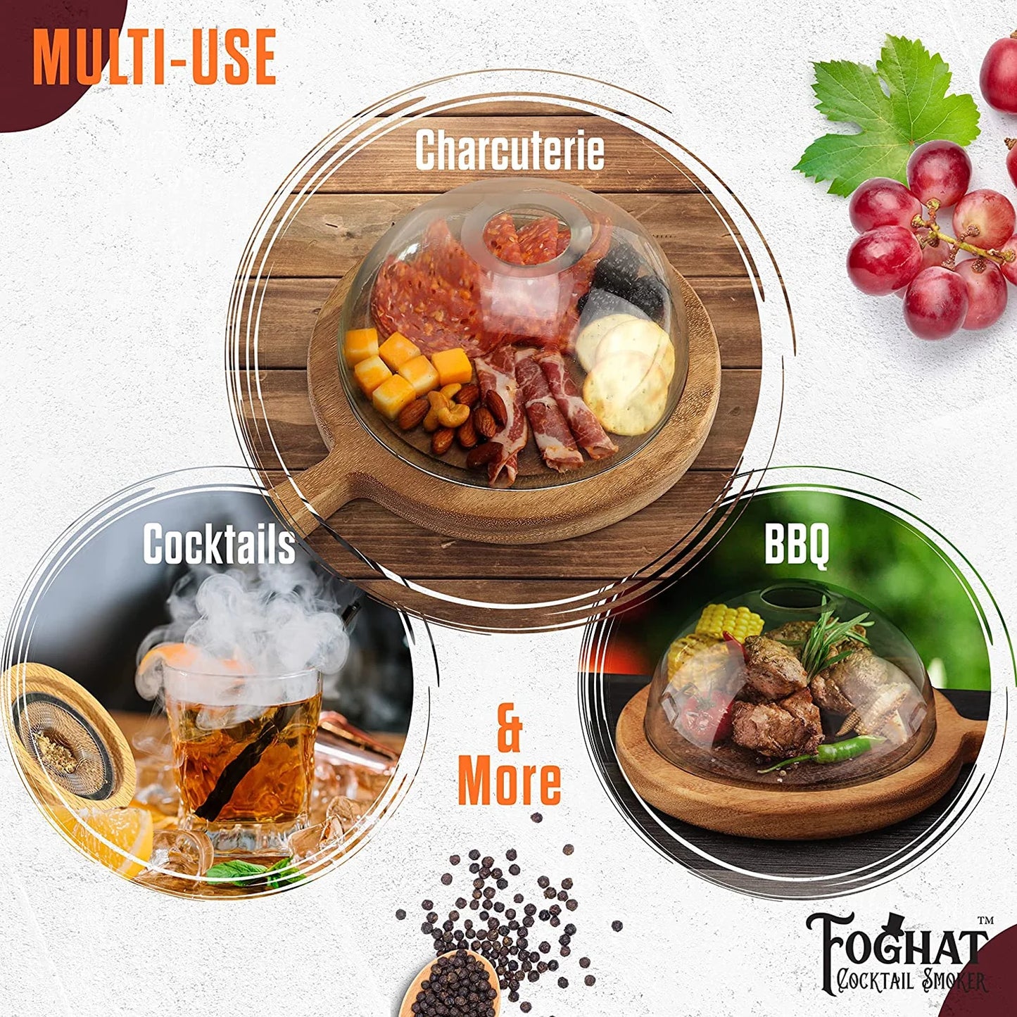 Foghat Drink and Charcuterie Smoker Set