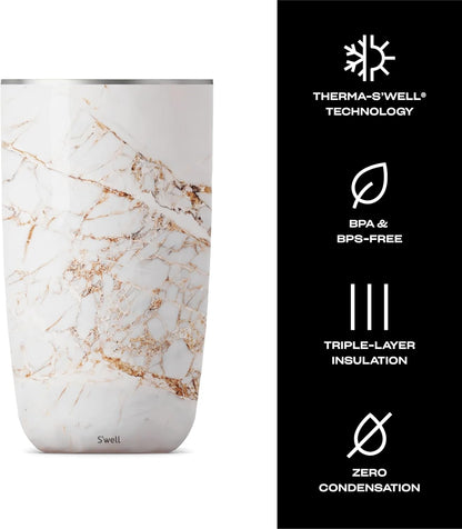 Swell 25OZ Wine Chiller- Calacatta Gold