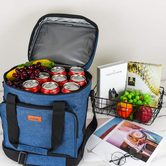 Freshore® Insulated Wine Carrier 6 bottle Bag Tote Removable Padded Divider - Portable Travel Padded Cooler Carrying Canvas Case Adjustable Shoulder Strap - (Dark Green)