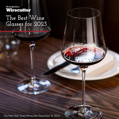 Gabriel-Glas StandArt Crystal Wine Glasses, Set of 2 with Gift Box - Premium, Universal Wine Glass for Red and White Wine - Dishwasher Safe, Lead-Free, 16 oz.