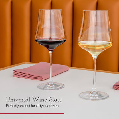 Gabriel-Glas StandArt Crystal Wine Glasses, Set of 2 with Gift Box - Premium, Universal Wine Glass for Red and White Wine - Dishwasher Safe, Lead-Free, 16 oz.