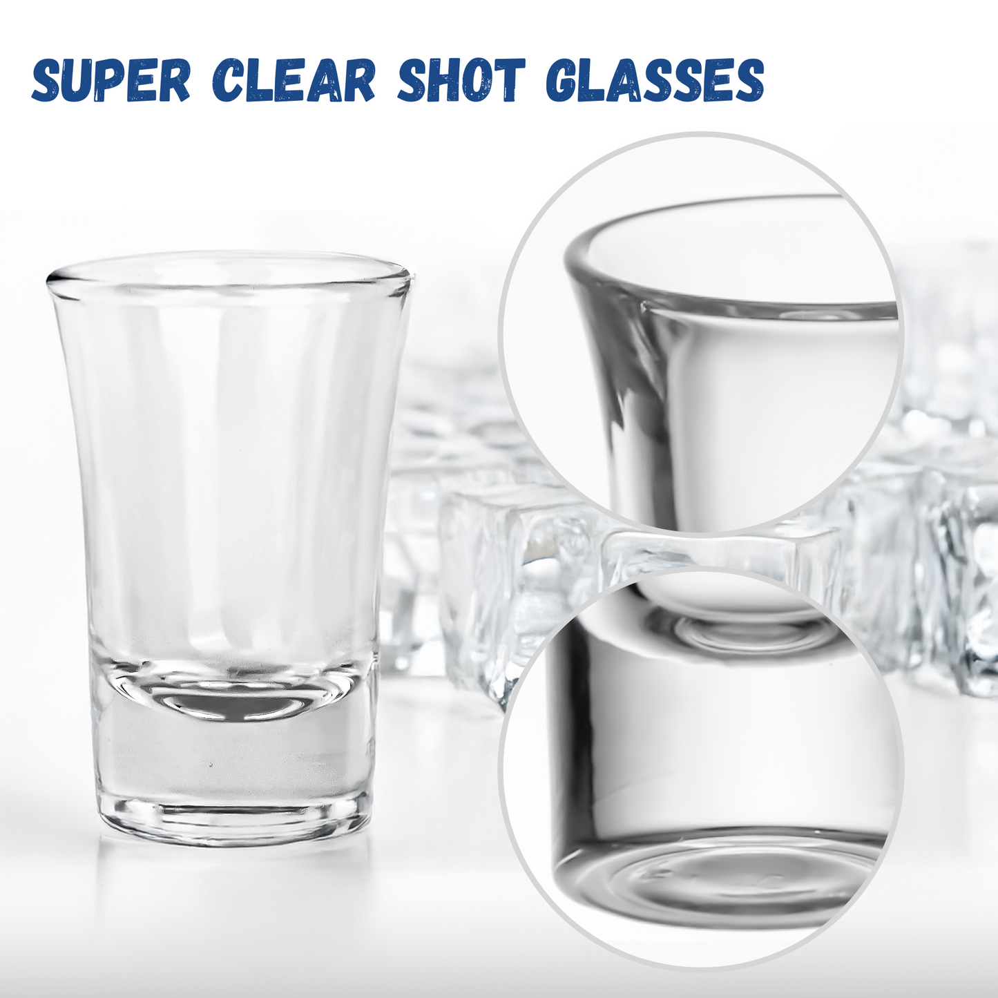 Shot Glasses 1.5Oz Set Of 8 With Heavy Base Shot Glass Set - Clear