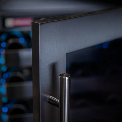 Allavino Reserva Series 50 Bottle 34" Tall Single or Dual Zone Black Stainless Steel Wine Cooler Refrigerator