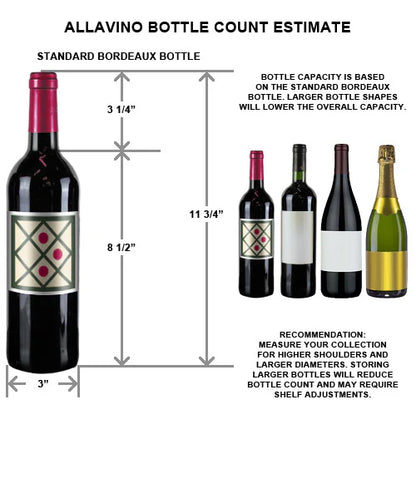 Allavino 24" Wide Vite II 99 Bottle Black Single or Dual Zone Wine Refrigerator