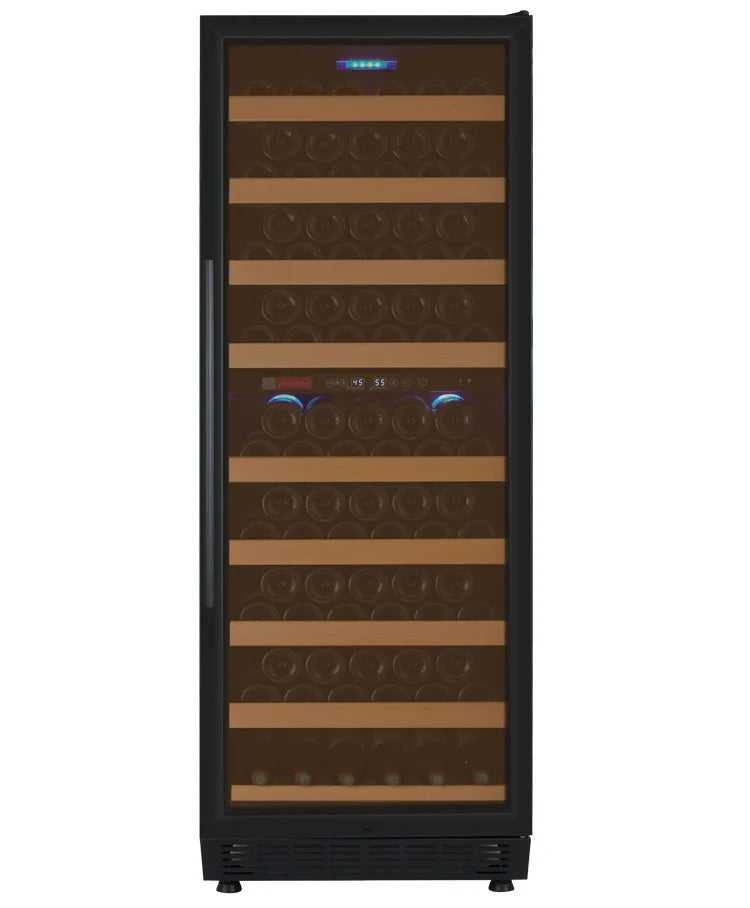 Allavino Vite Series 99 Bottle Single/Dual Zone Freestanding Wine Cooler Refrigerator with Black Door - Right Hinge