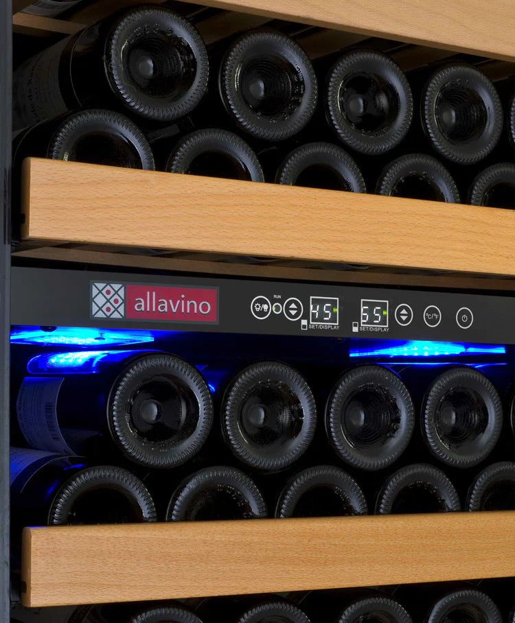 Allavino Vite Series 99 Bottle Single/Dual  Zone Freestanding Wine Cooler Refrigerator with Stainless Steel Door - Right Hinge