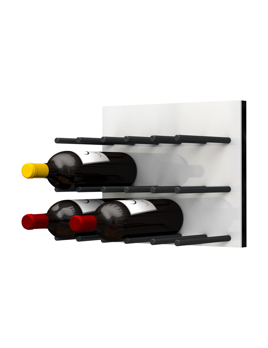 Ultra Fusion ST Panel Wine Rack—White Acrylic (9 Bottles)
