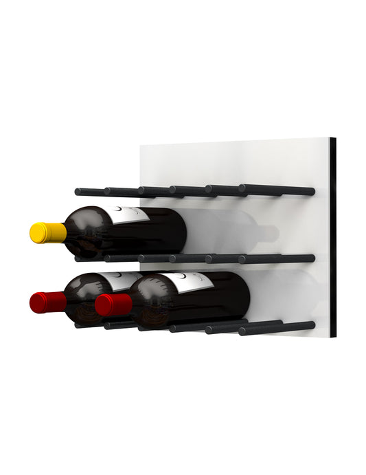 Ultra Fusion ST Panel Wine Rack—White Acrylic (9 Bottles)
