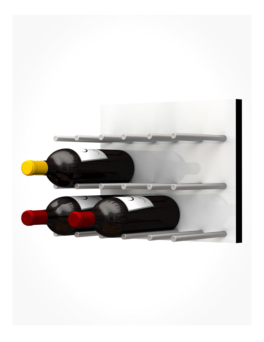 Ultra Fusion ST Panel Wine Rack—White Acrylic (9 Bottles)