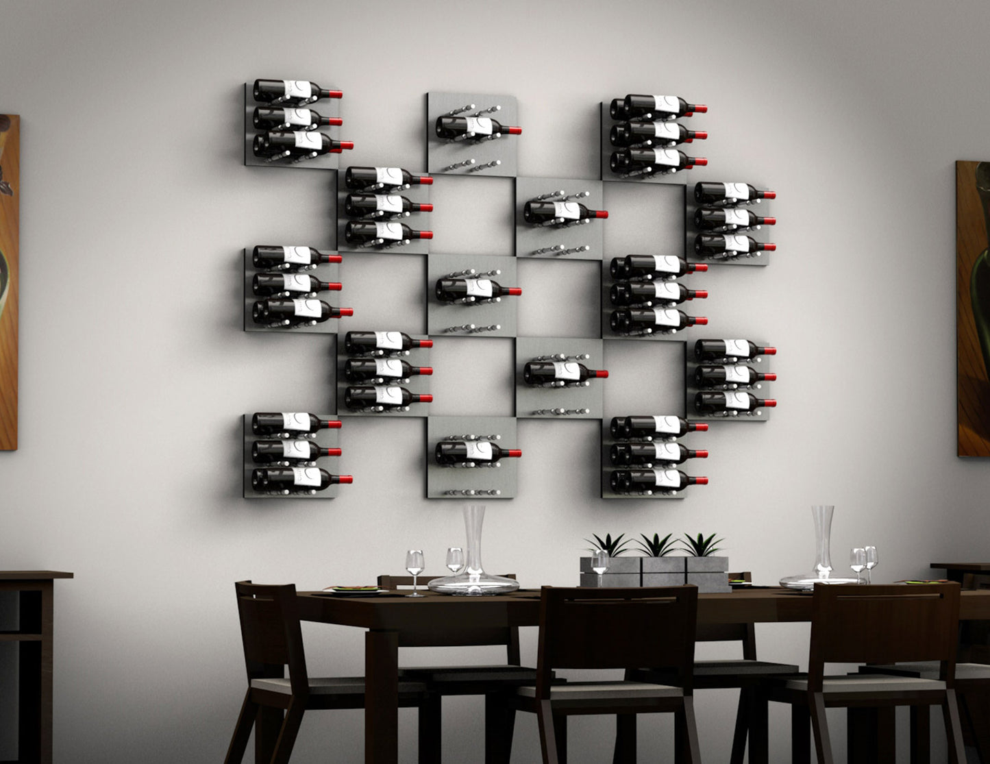 Ultra Fusion Panel Wine Rack—White Acrylic (3 to 9 Bottles)