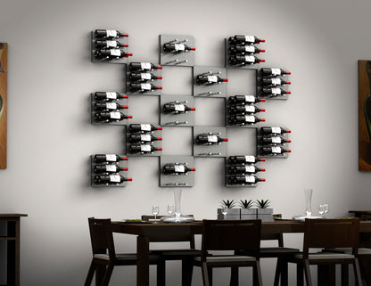 Ultra Fusion Panel Wine Rack—White Acrylic (3 to 9 Bottles)