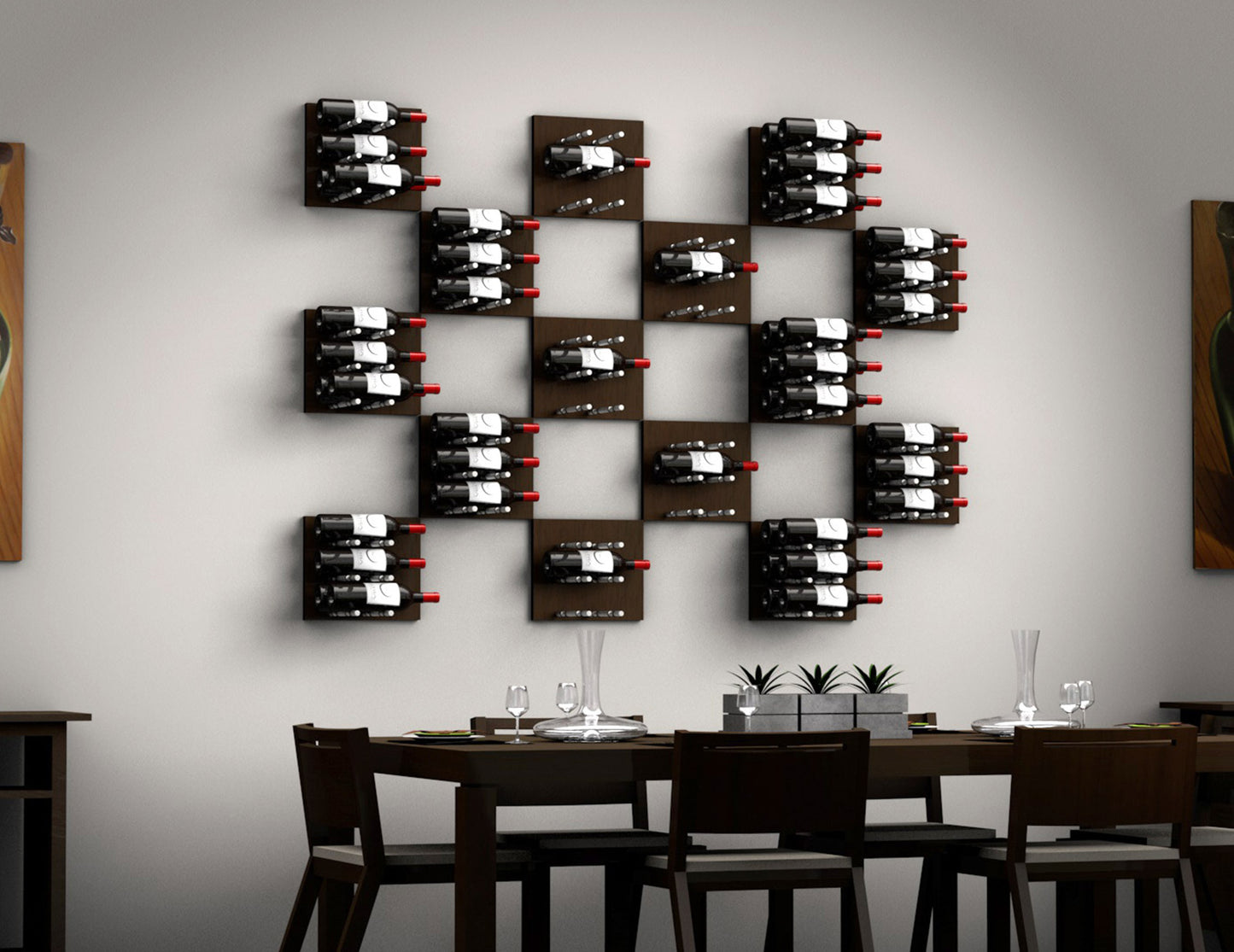 Ultra Fusion Panel Wine Rack—White Acrylic (3 to 9 Bottles)