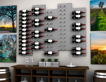 Ultra Fusion Panel Wine Rack—White Acrylic (3 to 9 Bottles)