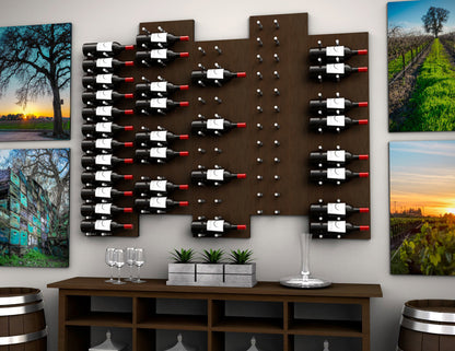 Ultra Fusion Panel Wine Rack— Black Acrylic (3 to 9 Bottles)