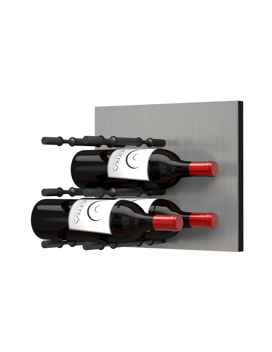 Ultra Fusion Panel Wine Rack— AlumaSteel (3 to 9 Bottles)