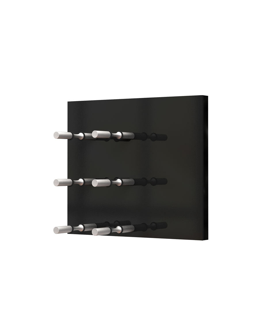 Ultra Fusion Panel Wine Rack— Black Acrylic (3 to 9 Bottles)