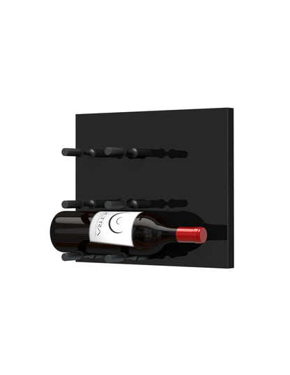 Ultra Fusion Panel Wine Rack— Black Acrylic (3 to 9 Bottles)