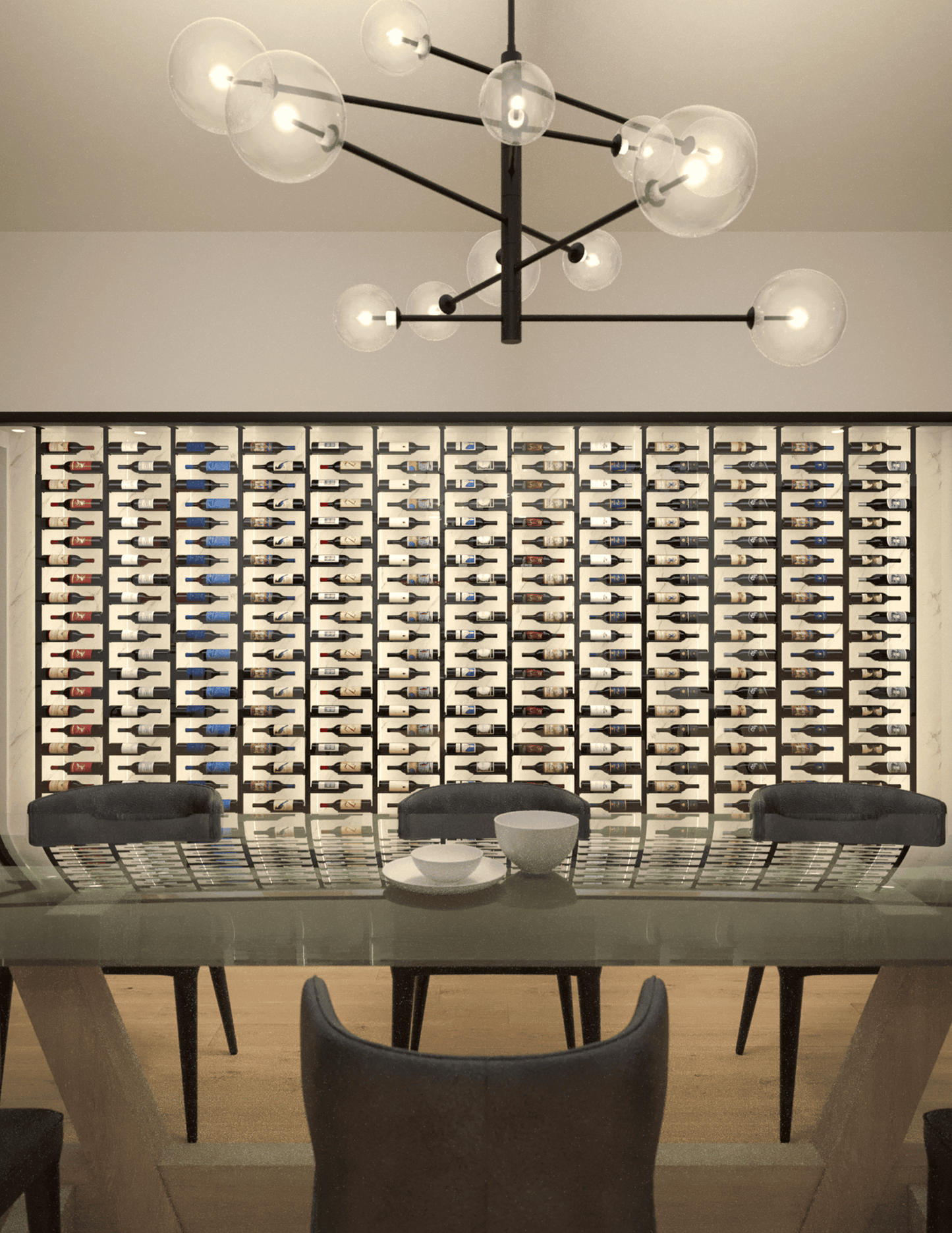 Ultra ST Minimalist Series 1-Sided Wine Rack Display (20 - 60 Bottles)