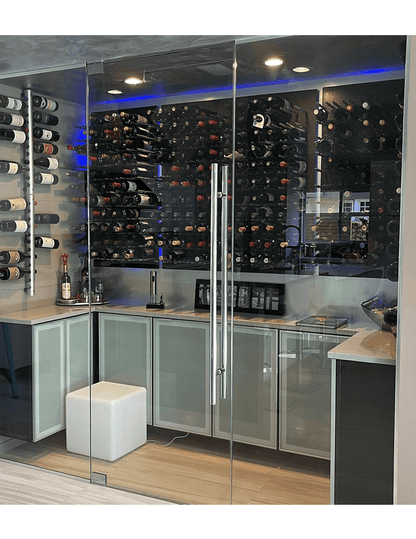 Ultra Fusion ST Panel Wine Rack—White Acrylic (9 Bottles)