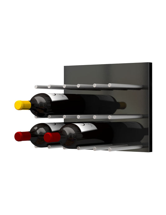 Ultra Fusion ST Panel Wine Rack—Black Acrylic (9 Bottles)