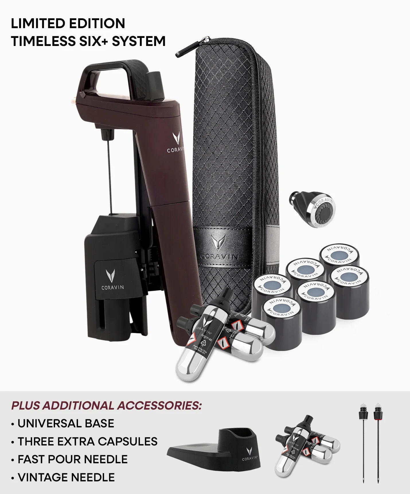 Coravin Timeless Six Wine Exploration Bundle- Wine By the Glass System
