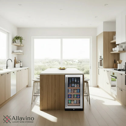 Allavino 15" Wide Reserva Series Stainless Steel Beverage Center