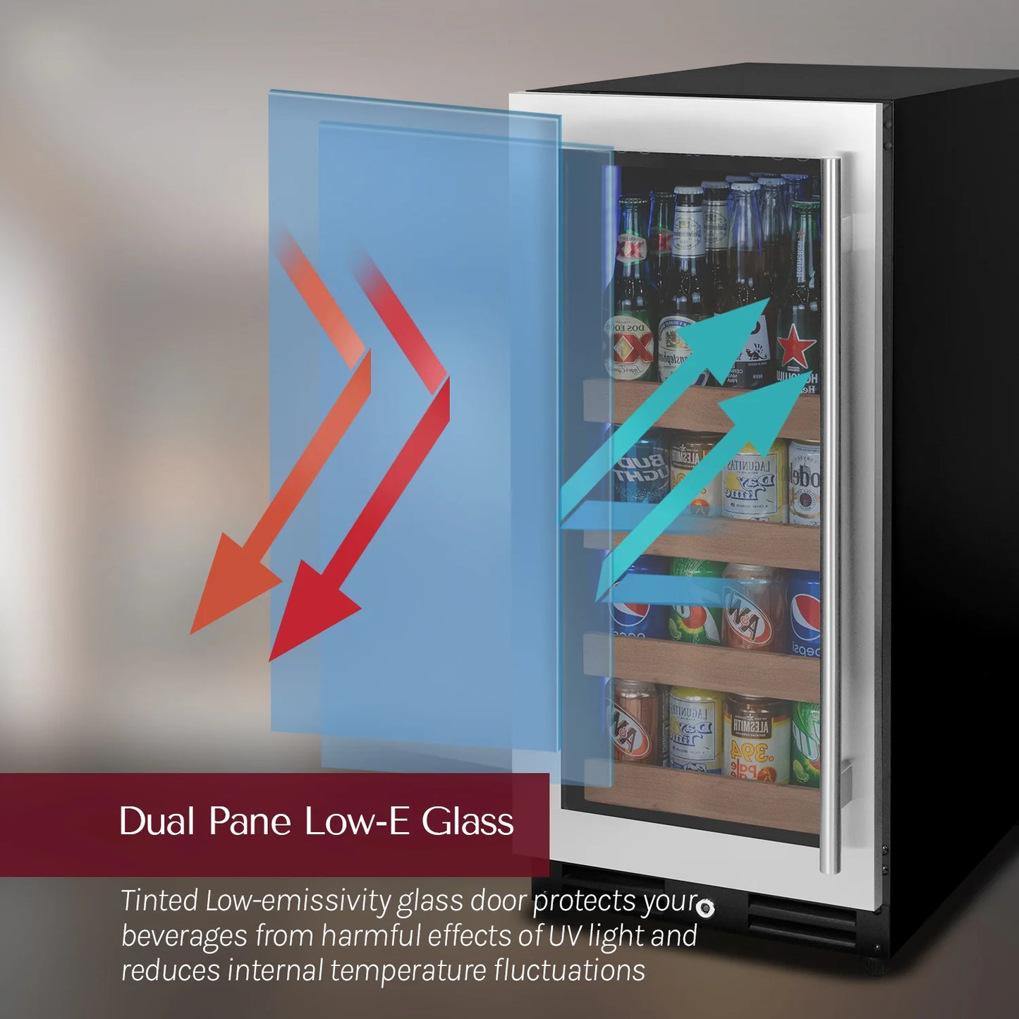 Allavino 15" Wide Reserva Series Stainless Steel Beverage Center