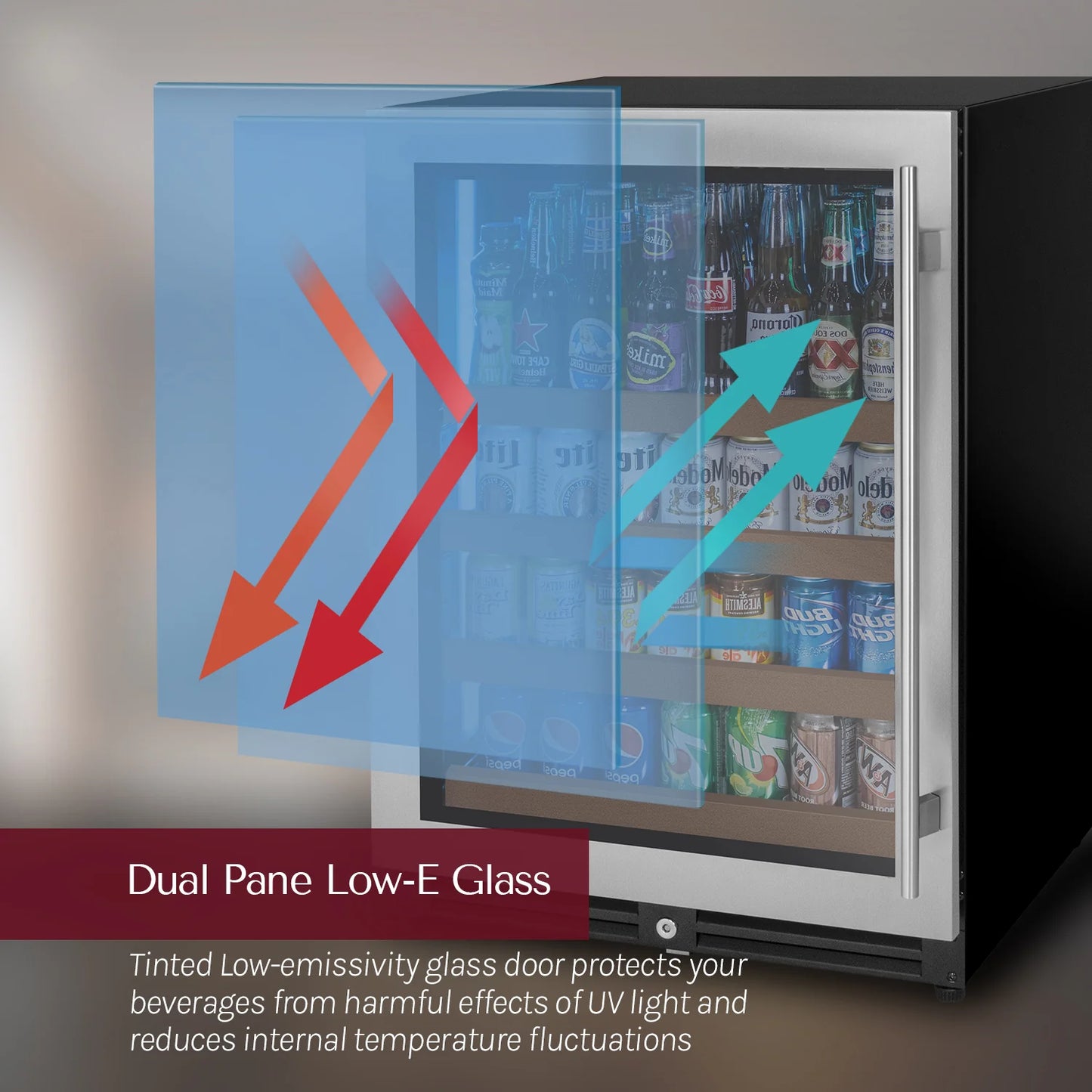 Allavino 24" Wide Reserva Series Stainless Steel  Beverage Center