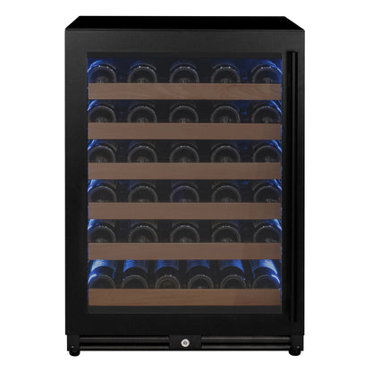 Allavino Reserva Series - 51 Bottle Single or Dual Zone Built-in Luxury Wine Refrigerator with Black Door