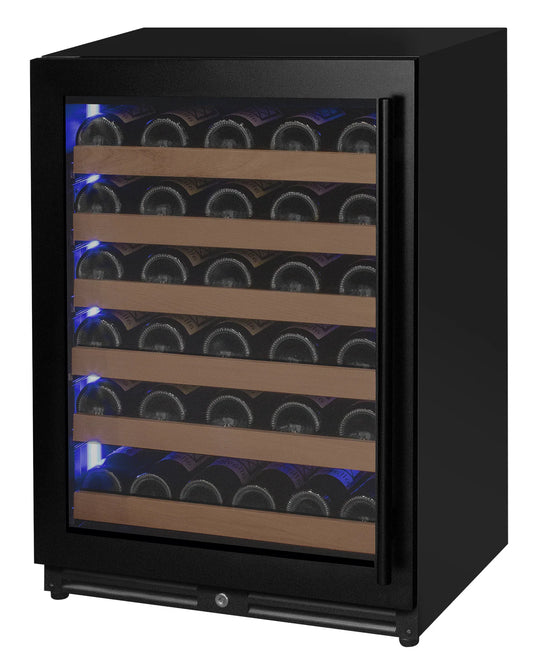Allavino Reserva Series - 51 Bottle Single or Dual Zone Built-in Luxury Wine Refrigerator with Black Door