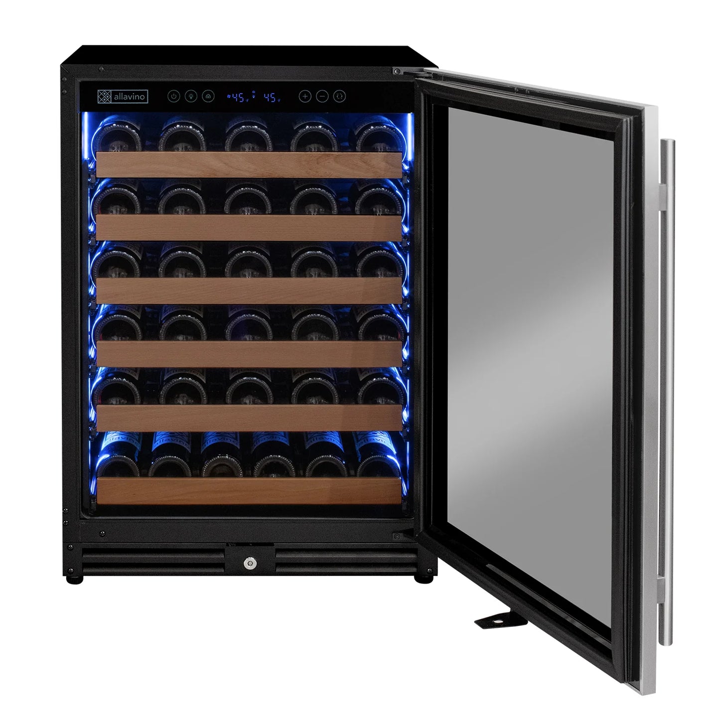 Allavino Reserva Series - 51 Bottle Single or Dual Zone Built-in Luxury Wine Refrigerator with Stainless Steel Door