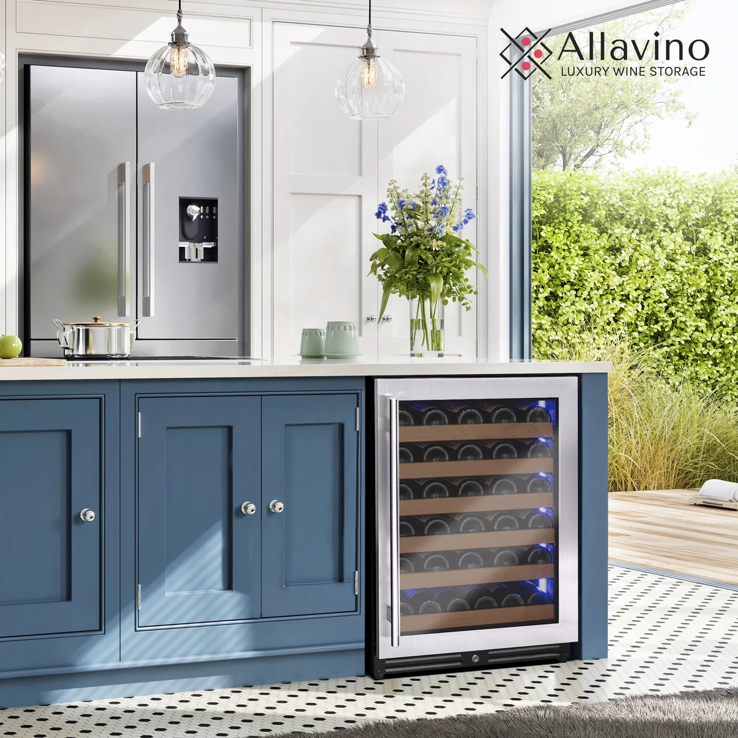 Allavino Reserva Series - 51 Bottle Single or Dual Zone Built-in Luxury Wine Refrigerator with Stainless Steel Door