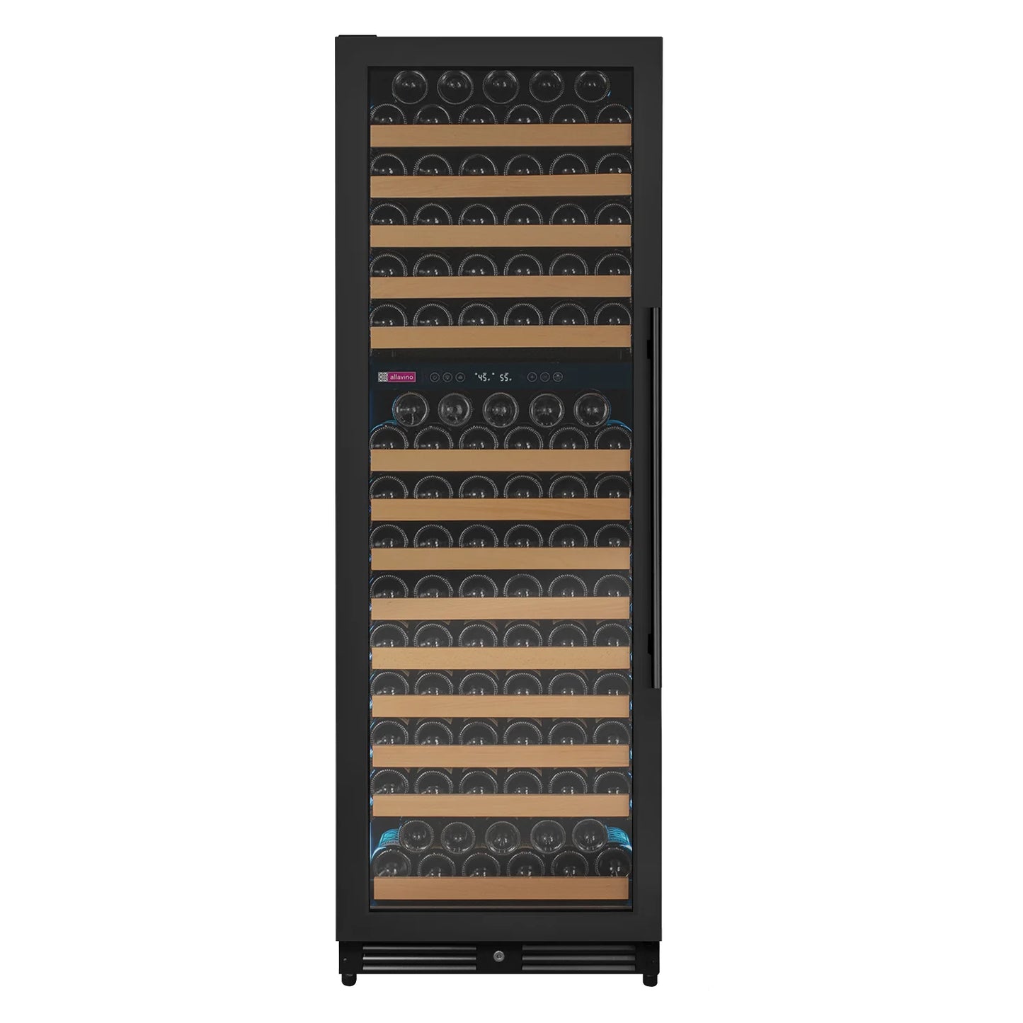 Allavino Reserva Series 172 Bottle Dual Zone Built-in Wine Refrigerator with Black Metal