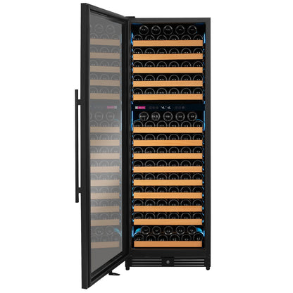 Allavino Reserva Series 172 Bottle Dual Zone Built-in Wine Refrigerator with Black Metal