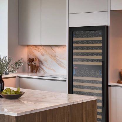 Allavino Reserva Series 172 Bottle Dual Zone Built-in Wine Refrigerator with Black Metal