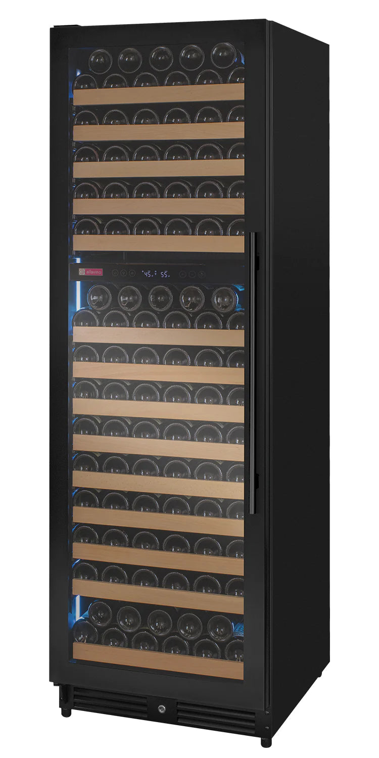 Allavino Reserva Series 172 Bottle Dual Zone Built-in Wine Refrigerator with Black Metal