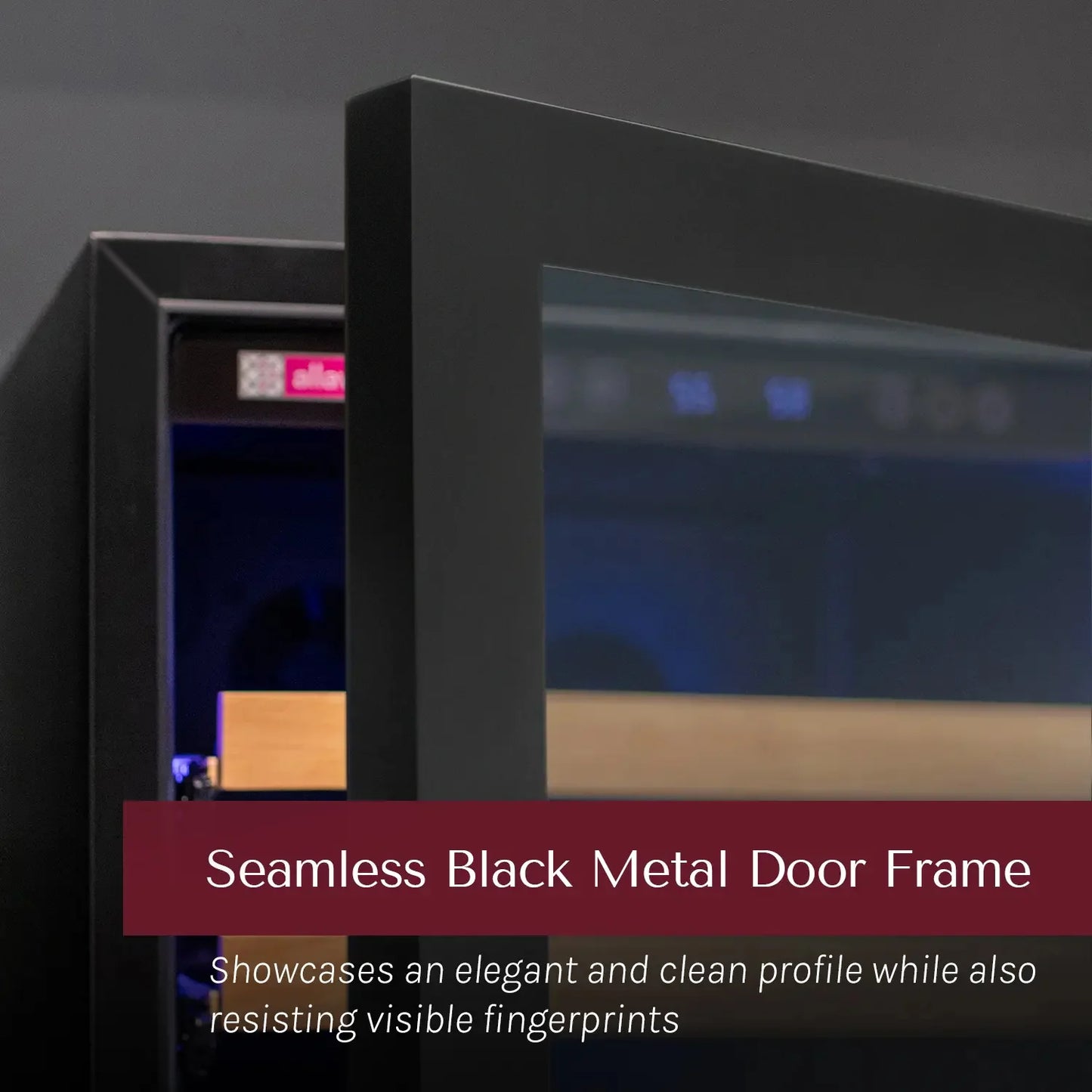 Allavino Reserva Series 172 Bottle Dual Zone Built-in Wine Refrigerator with Black Metal