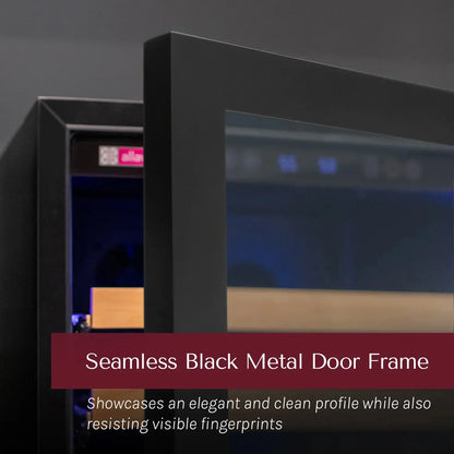 Allavino Reserva Series 172 Bottle Dual Zone Built-in Wine Refrigerator with Black Metal
