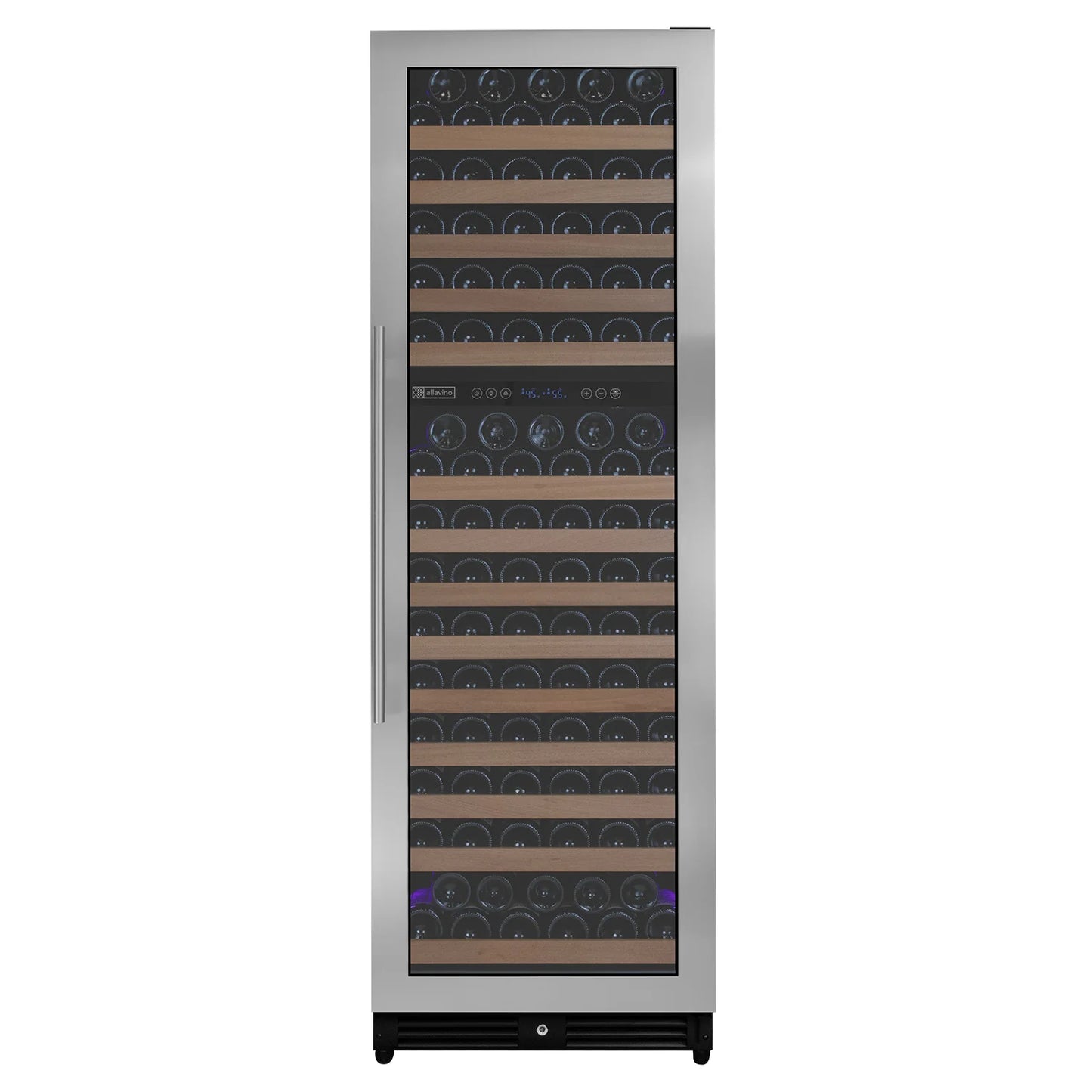 Allavino Reserva Series 172 Bottle Dual Zone Built-in Wine Refrigerator with Stainless Steel