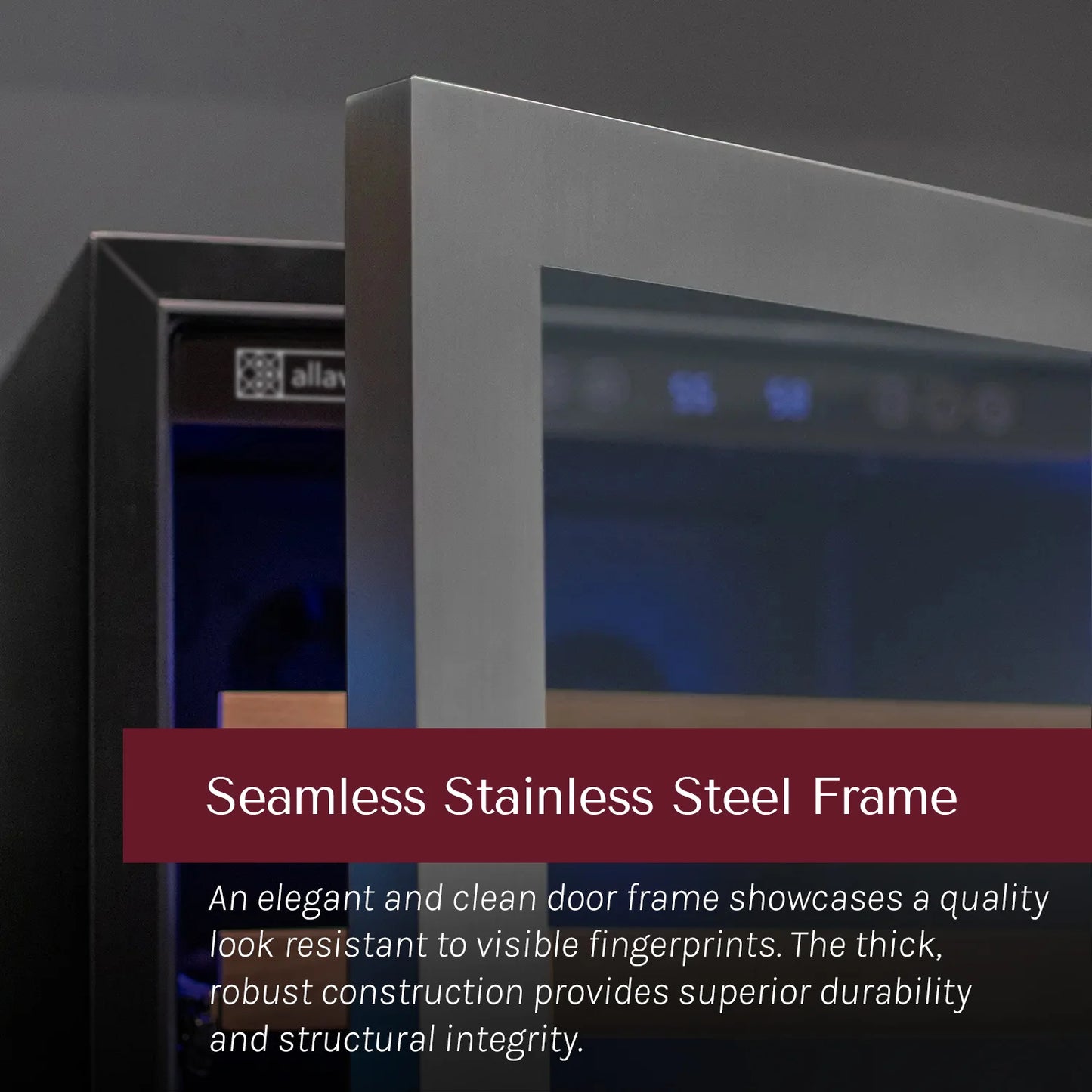 Allavino Reserva Series 172 Bottle Dual Zone Built-in Wine Refrigerator with Stainless Steel