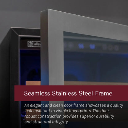 Allavino Reserva Series 172 Bottle Dual Zone Built-in Wine Refrigerator with Stainless Steel