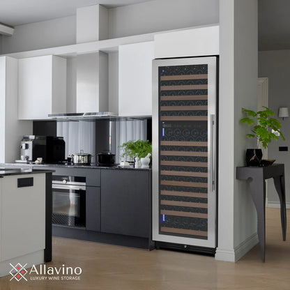 Allavino Reserva Series 172 Bottle Dual Zone Built-in Wine Refrigerator with Stainless Steel