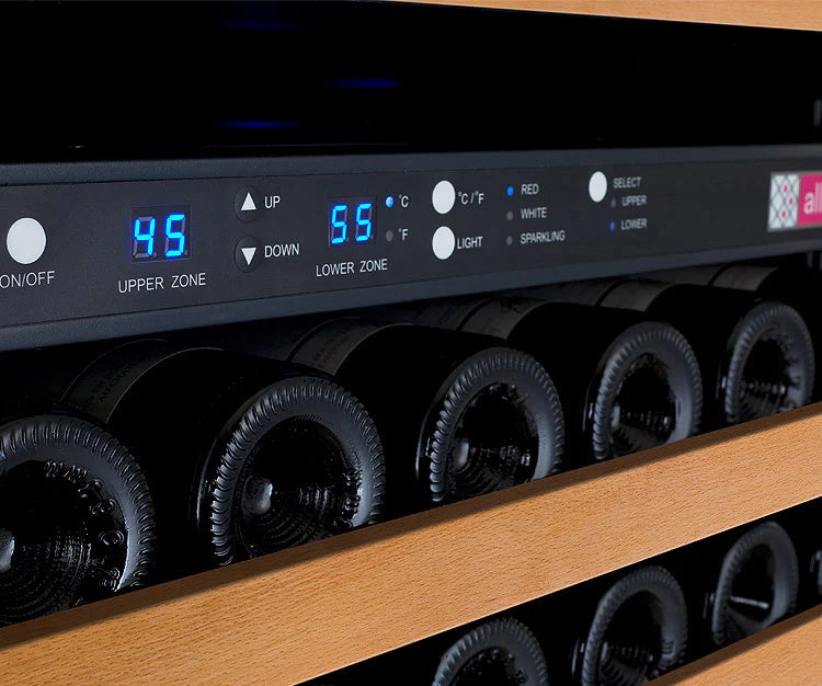 Allavino 24" Wide FlexCount II Tru-Vino 172 Bottle Dual Zone Black Wine Refrigerator